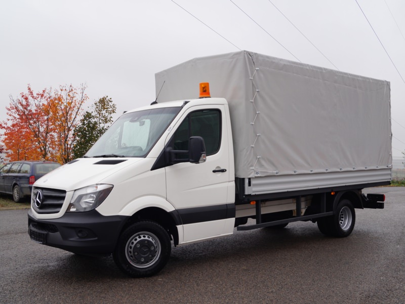Planengestell & Anhängekupplung Kombisystem - Marktheidenfeld, Ort/Kunde: Marktheidenfeld, Fahrzeug: MB Sprinter 5t Radstand 4325 mit  Pritsche, Typ: Pritschenaufbau - HENSEL Fahrzeugbau - Auslieferung Kundenfahrzeug