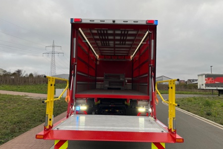 Abrollbehälter Logistik - Heraeus Hanau WF, Detailansicht
