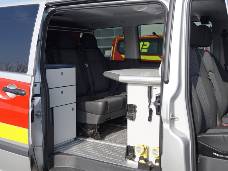 HENSEL Fahrzeugbau - Umbau MTF zum ELW - Fa. Daimler, Düsseldorf, Kunde: Daimler AG