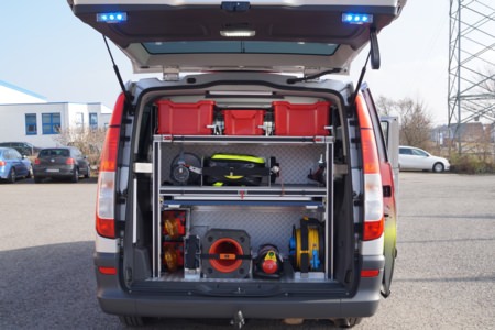 Umbau MTF zum ELW - Fa. Daimler, Düsseldorf, Detailansicht