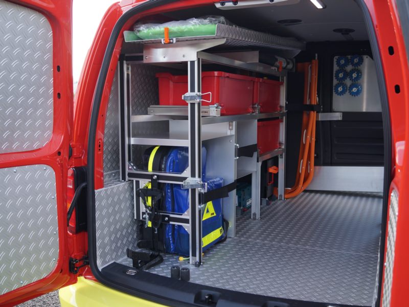 HENSEL Fahrzeugbau - Ausbau VW Caddy - Niederanven, Luxemburg, Kunde: Administration Communale