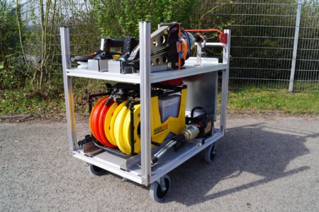 Rollwagen - Feuerwehrschule Würzburg, Detailansicht