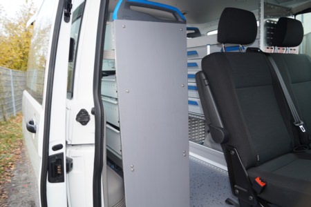 HENSEL Fahrzeugbau - Einbau angeliefertes Sortimo System - Mainfranken Netze Würzburg, Kunde: WVV Würzburg Versorgungs- u. Verkehrs-GmbH