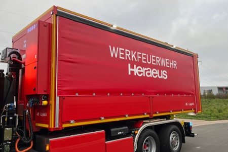 Abrollbehälter Logistik - Heraeus Hanau WF von HENSEL Fahrzeugbau