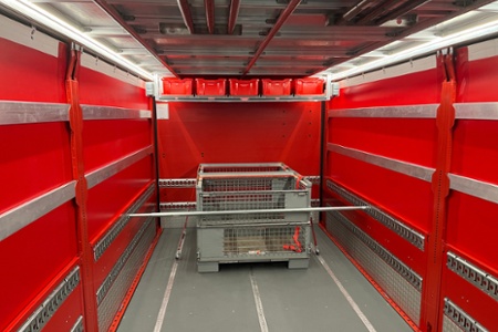 Abrollbehälter Logistik - Heraeus Hanau WF, Detailansicht