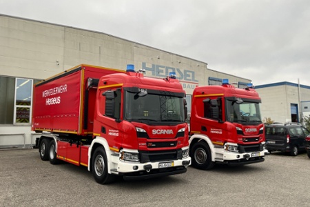 2x WLF - Heraeus Hanau WF, Location/customer: Heraeus Site Operations GmbH & Co. KG, Chassis: SCANIA P 360 B6x2 4NA, Type: WLF - HENSEL Fahrzeugbau - delivered customer vehicle