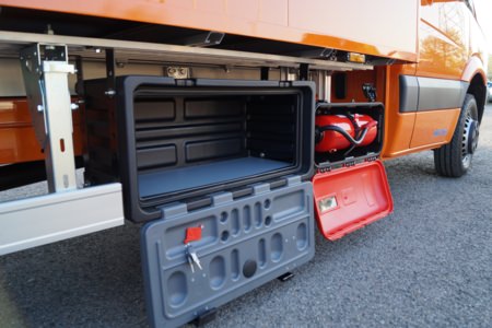 Kofferaufbau - Team Orange, Detailansicht