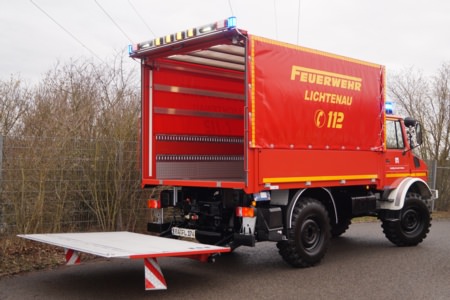 HENSEL Fahrzeugbau - Umbau Unimog 1300 L zum Gerätewagen Lichtenau, Kunde: Stadt Lichtenau