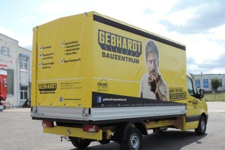 Planengestell mit Dachspoiler - Autohaus Hettinger, Marktheidenfeld von HENSEL Fahrzeugbau