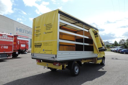 Planengestell mit Dachspoiler - Autohaus Hettinger, Marktheidenfeld, Detailansicht