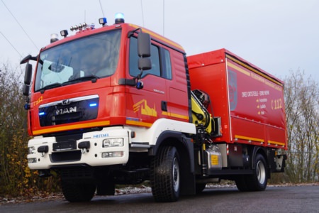 Vers-LKW Laufach, Ort/Kunde: Feuerwehr Laufach, Fahrzeug: MAN TGM 13.290 4X4 BL, Typ: Versorgungs-LKW - HENSEL Fahrzeugbau - Auslieferung Kundenfahrzeug