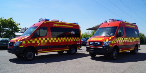 2x ELW UG-ÖEL - BF Würzburg, Ort/Kunde: Würzburg, Fahrzeug: MB Sprinter (3665) HD Allrad, Typ: ELW-UG-OEEL - HENSEL Fahrzeugbau - Auslieferung Kundenfahrzeug