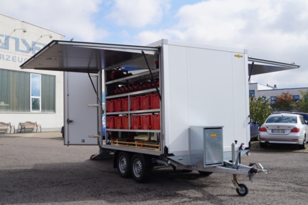 Ausbau Anhänger Brandschutzerziehung - Main-Spessart, Detailansicht