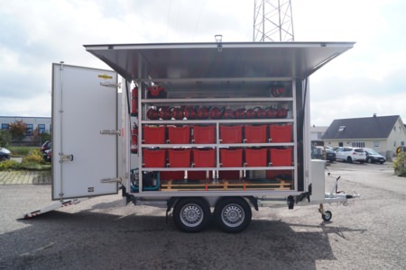 Ausbau Anhänger Brandschutzerziehung - Main-Spessart, Detailansicht