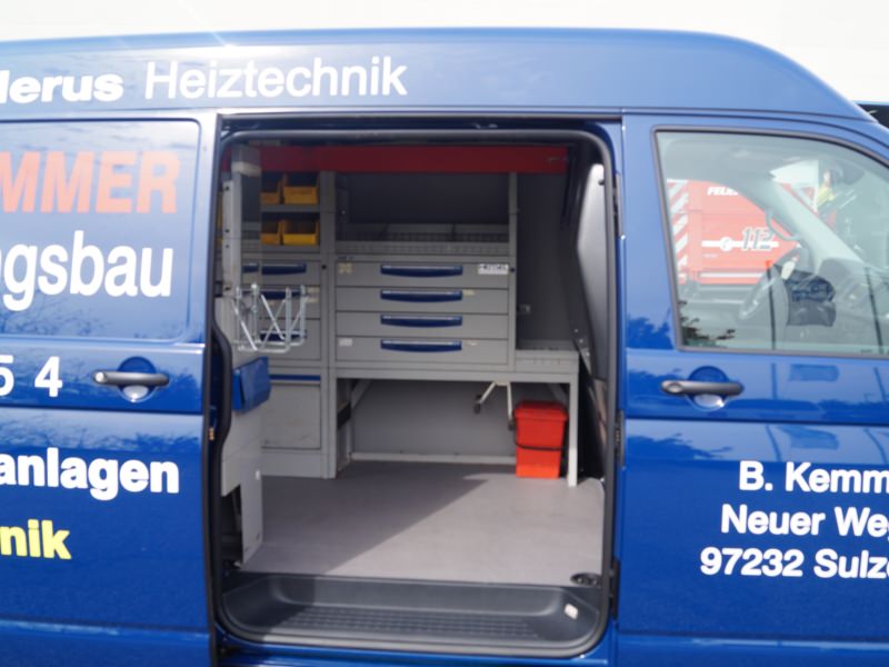 HENSEL Fahrzeugbau - Sortimo Umbau - Kemmer, Sulzdorf, Kunde: Heizung-Sanitär Bruno Kemmer