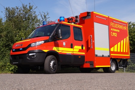 TSF-L Altenufer, Ort/Kunde: Gemeinde Hengersberg, Fahrzeug: IVECO Daily, Typ: TSF-Logistik - HENSEL Fahrzeugbau - Auslieferung Kundenfahrzeug