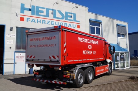 HENSEL Fahrzeugbau - WLF + AB-CO2 Löschanlage  Mainsite WF, Kunde: Mainsite GmbH & Co. KG