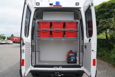 Umbau MZF/ELW - DRK Crailsheim, Detailansicht