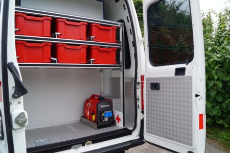 Umbau MZF/ELW - DRK Crailsheim, Detailansicht