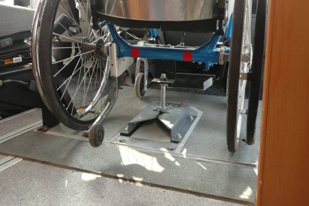 Halterung Rollstuhl - Fam. Sterzl, Neubrunn, Detailansicht