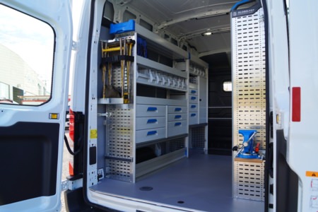 Sortimo-Ausbau - Fa. Mainfranken Netze, Detailansicht