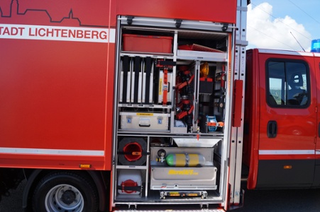 TSF-L Lichtenberg, Ort/Kunde: Stadt Lichtenberg, Fahrzeug:IVECO Daily, Typ: TSF-Logistik